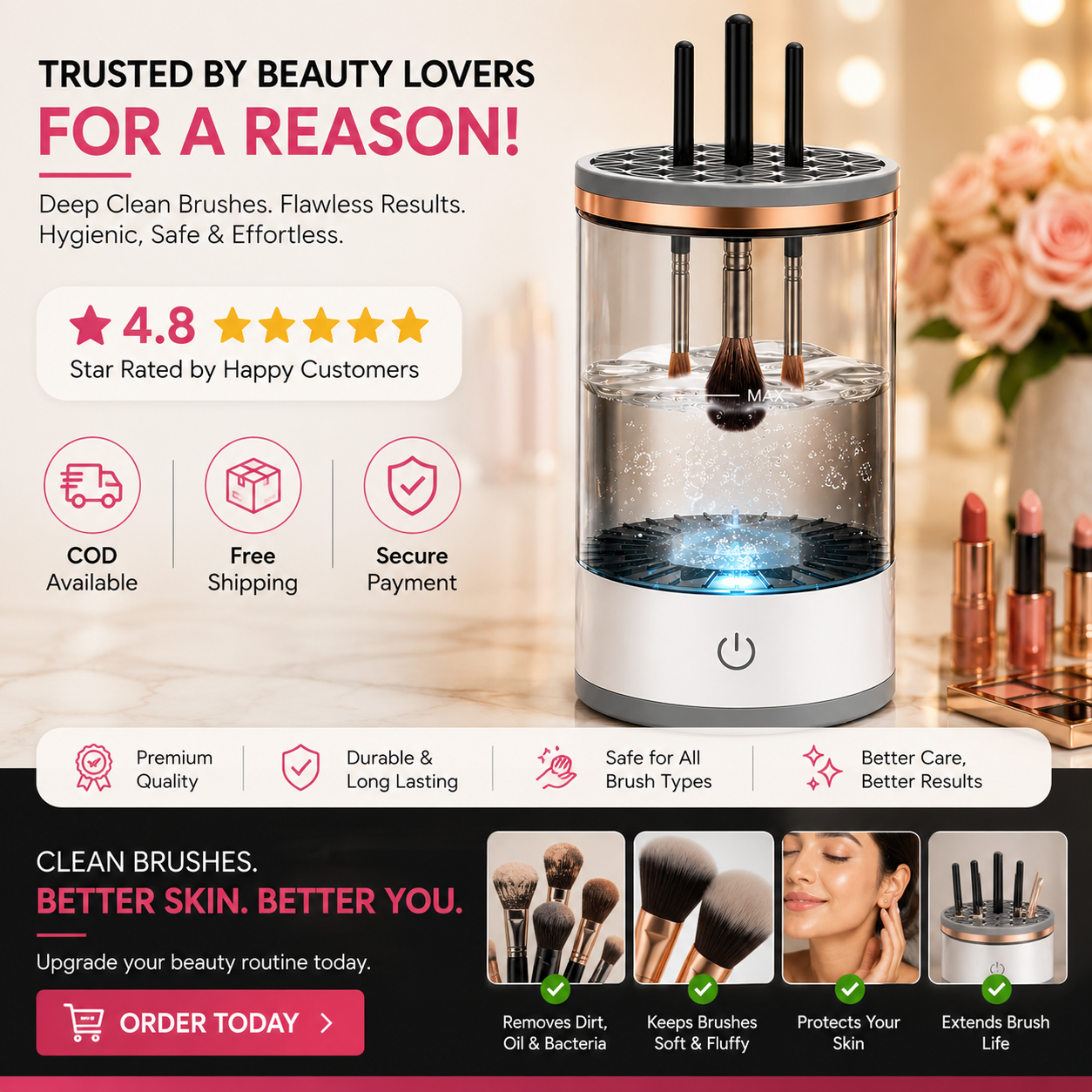 Electric Makeup Brush Cleaner