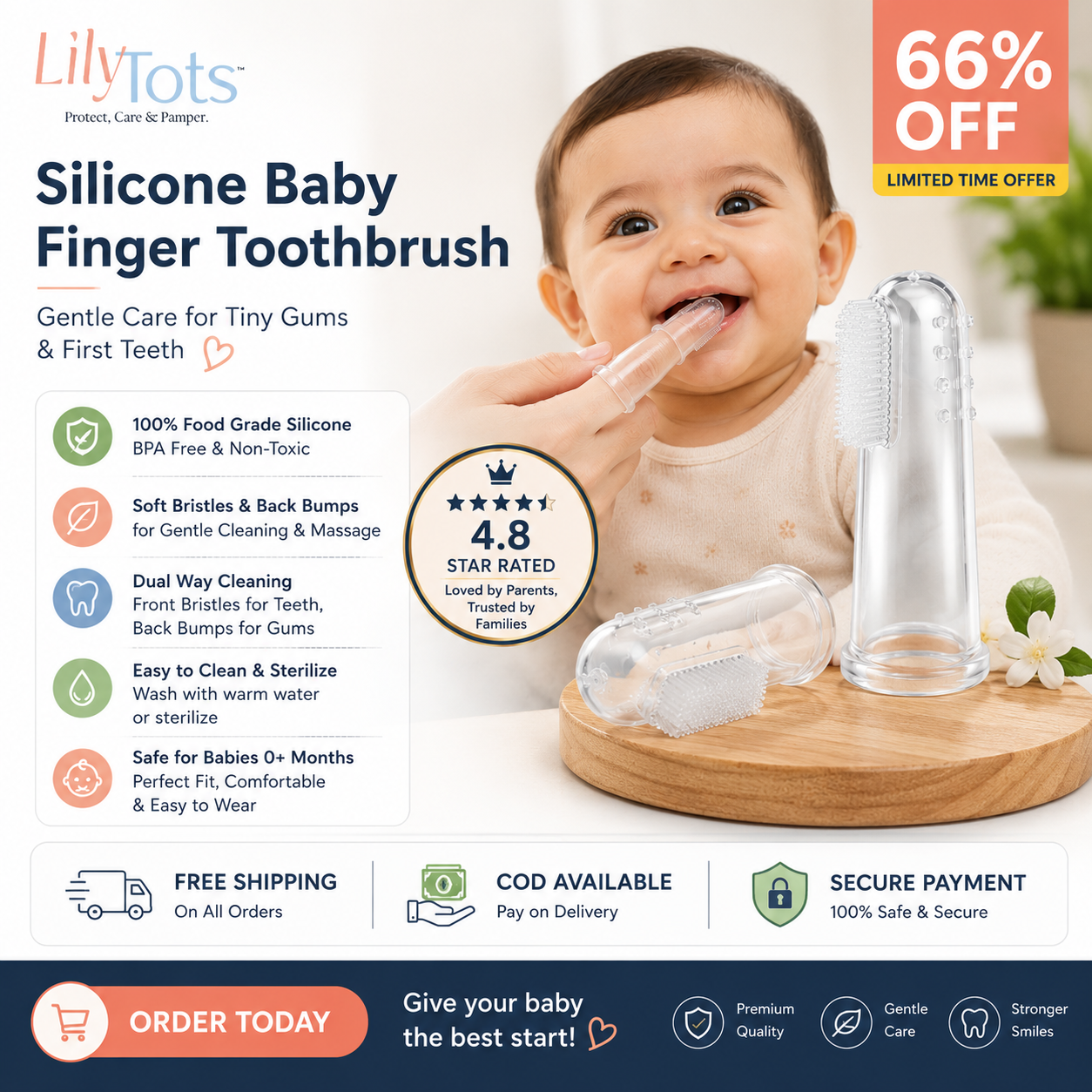 Silicone Baby Finger Toothbrush