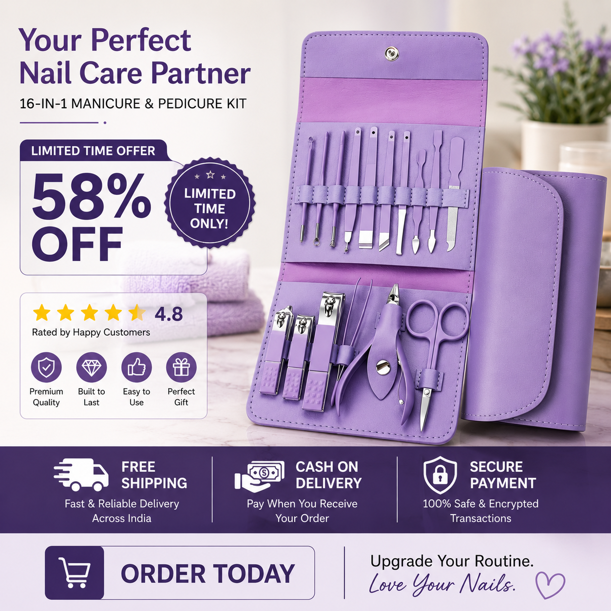 16-Piece Manicure & Nail Care Kit