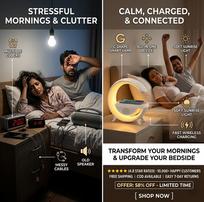 Wireless Charging Atmosphere Lamp with Bluetooth Speaker