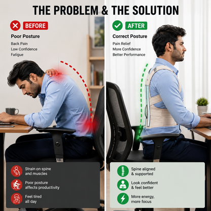 Neoprene Premium Posture Corrector Belt For Men & Women