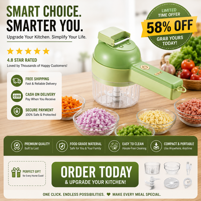 Portable Electric Vegetable Cutter Set