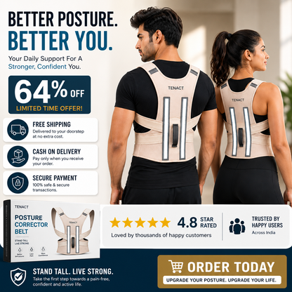 Neoprene Premium Posture Corrector Belt For Men & Women