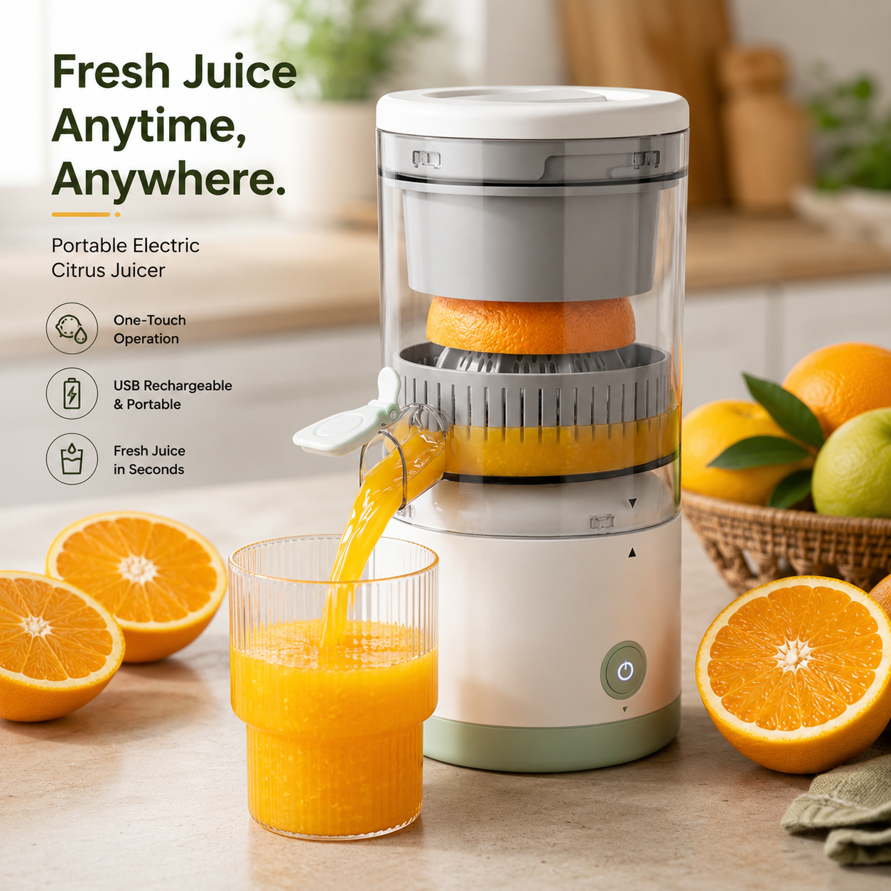 portable electric citrus juicer