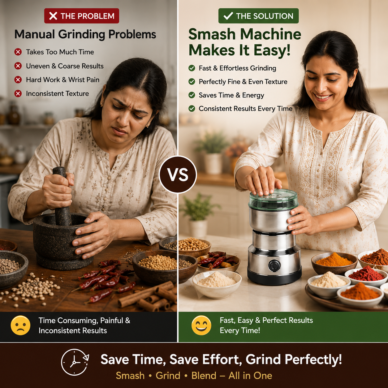 Multifunction Smash Machine Household Electric Cereals Grain Grinder