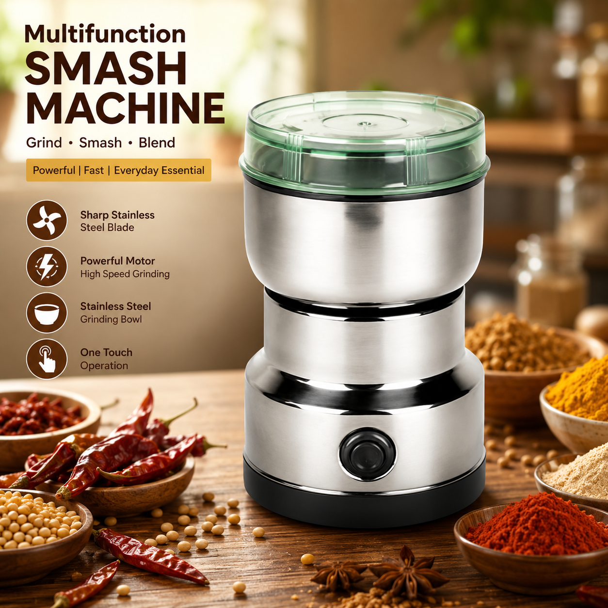Multifunction Smash Machine Household Electric Cereals Grain Grinder