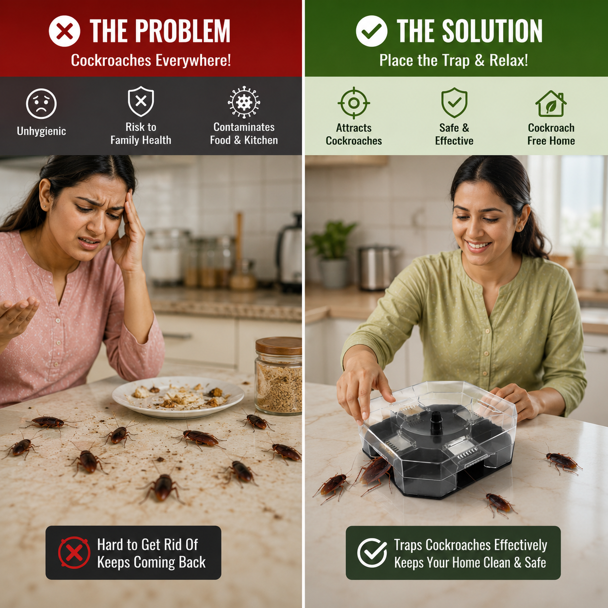 Reusable Cockroach Traps