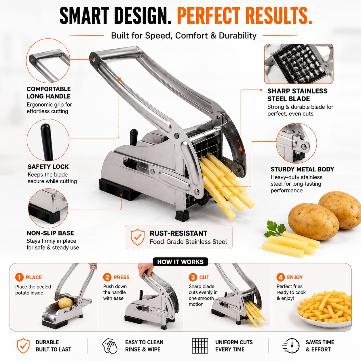 French Fries Potato Chips Cutter