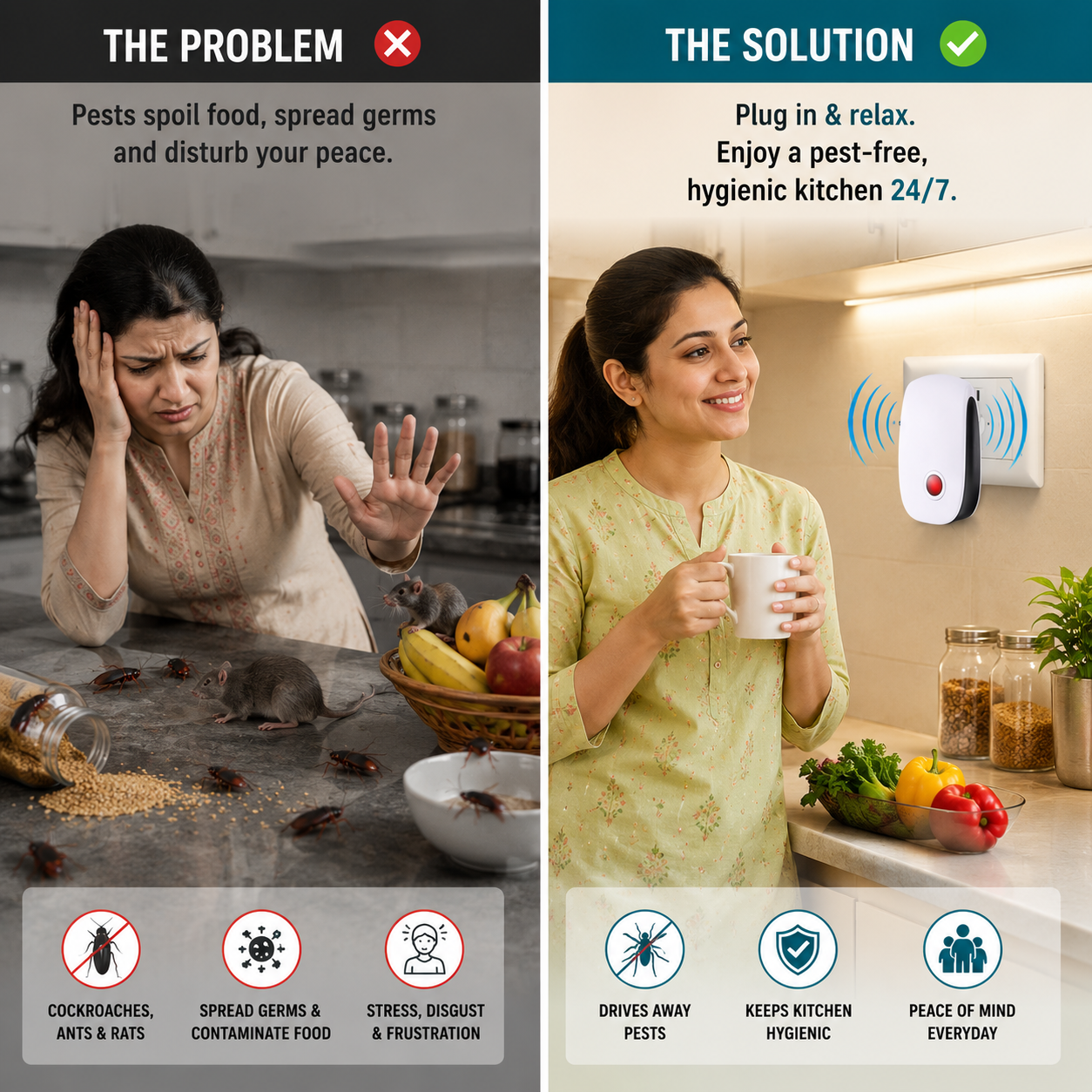 Ultrasonic Kitchen Guard Repeller