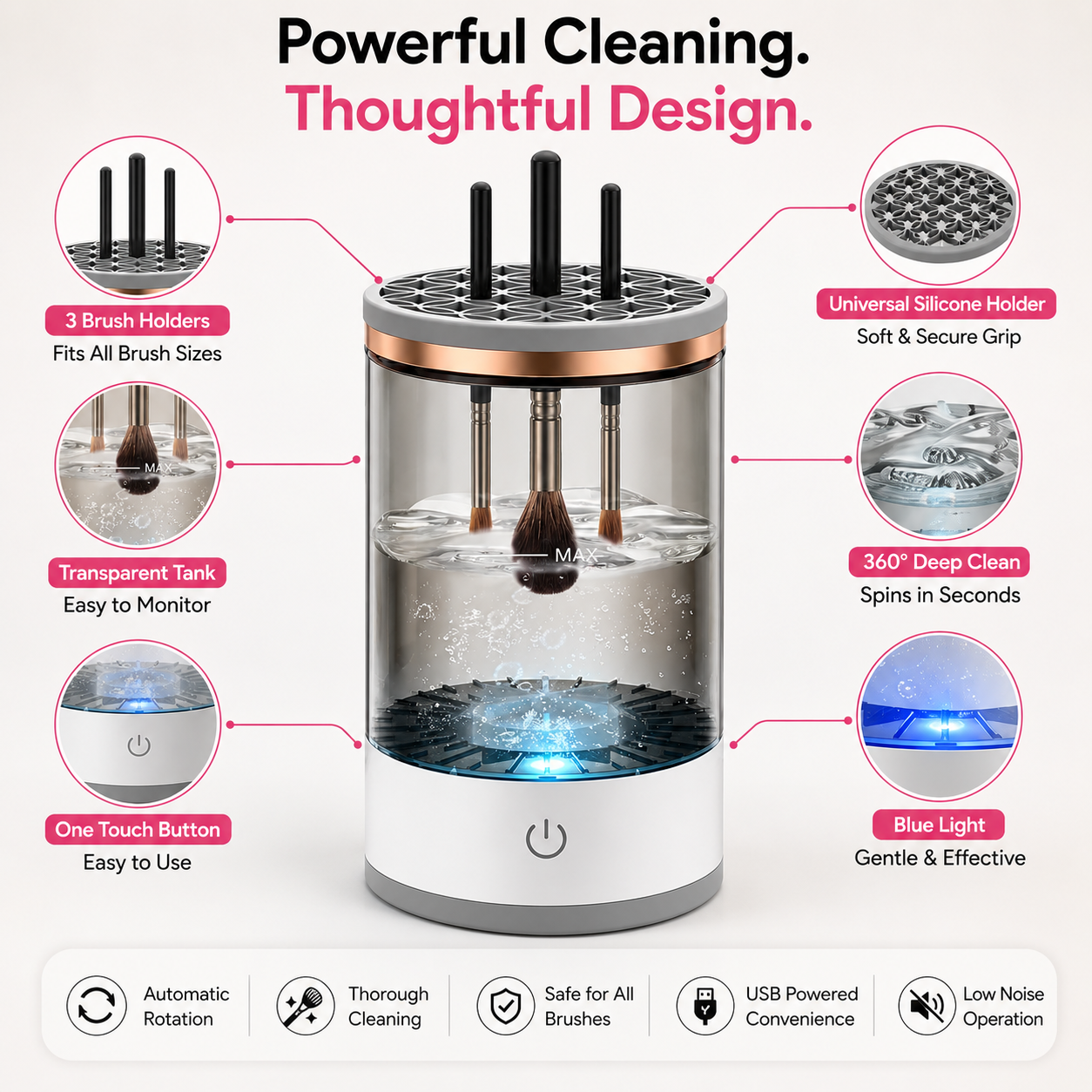 Electric Makeup Brush Cleaner