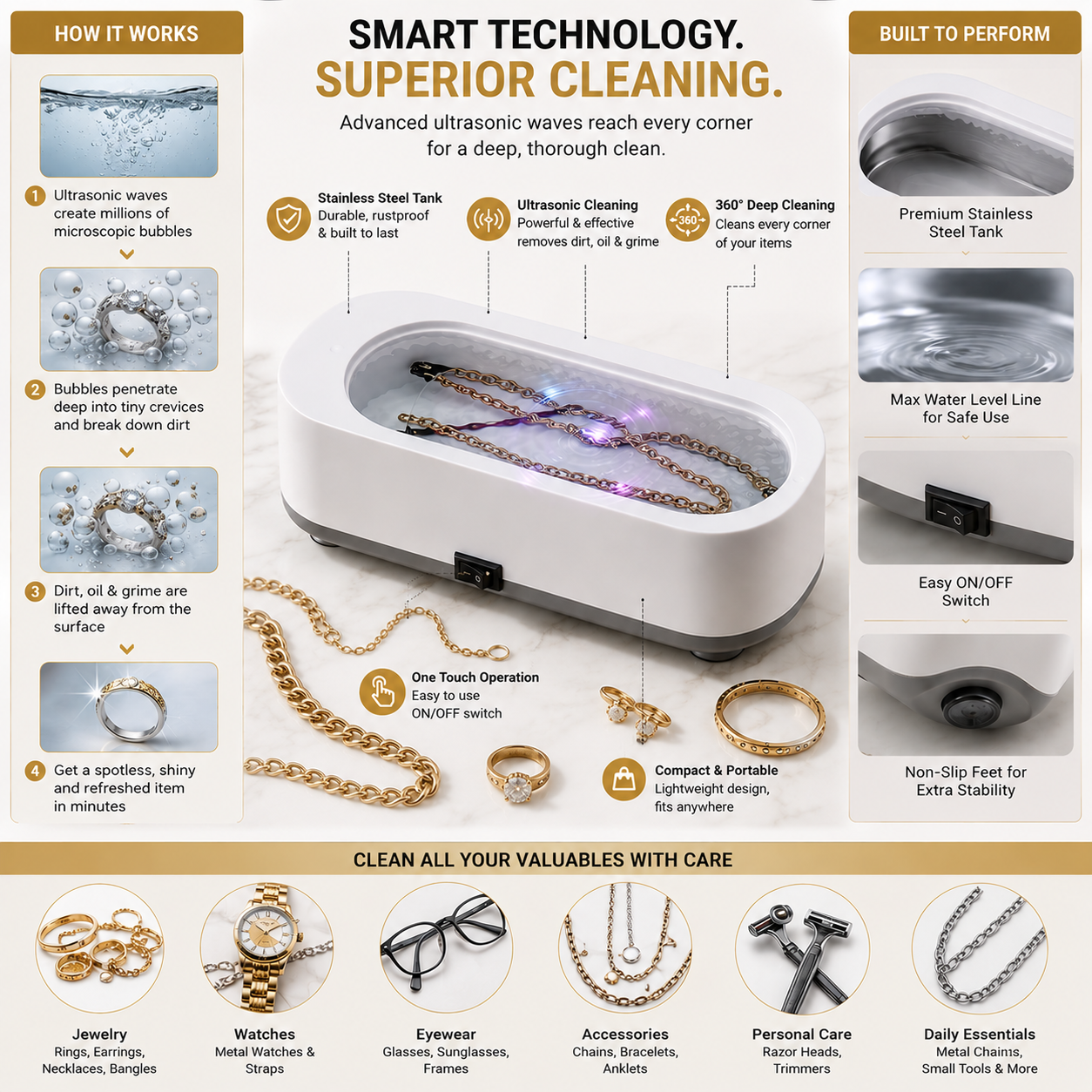 Ultrasonic Deep jewelry Cleaning Machine