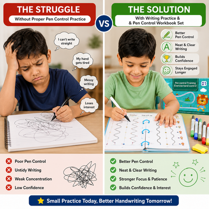 Writing Practice & Pen Control Workbook Set (Kids)