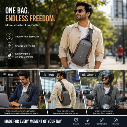 Unisex Crossbody Sling Bag