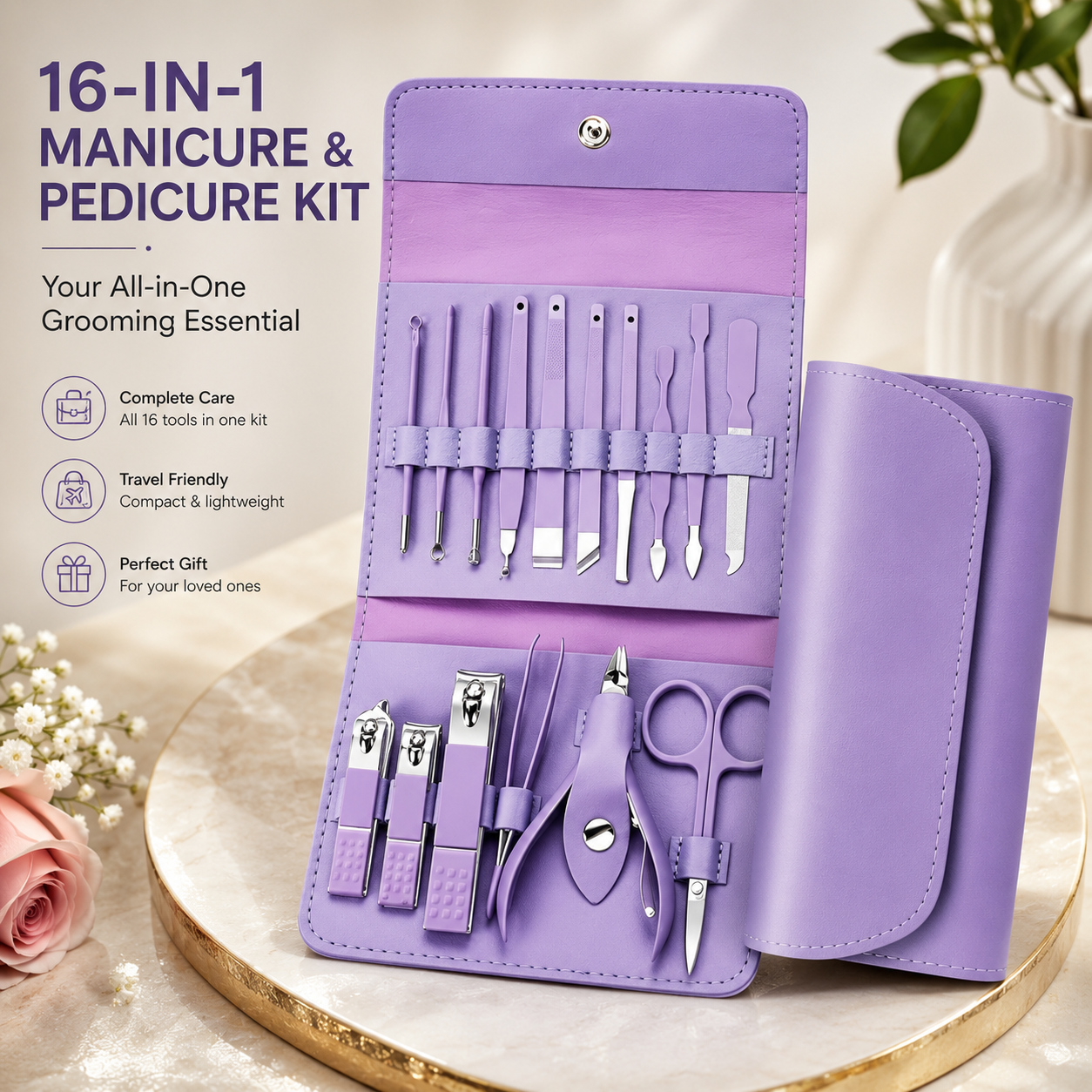 16-Piece Manicure & Nail Care Kit