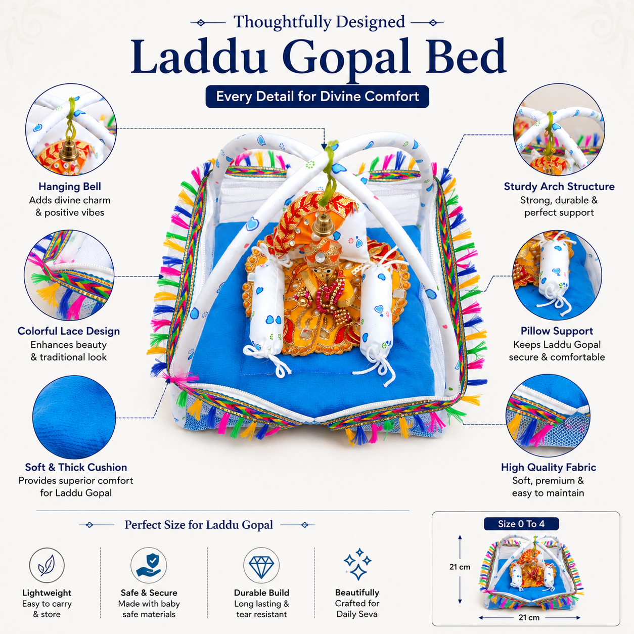 Laddu gopal Bed