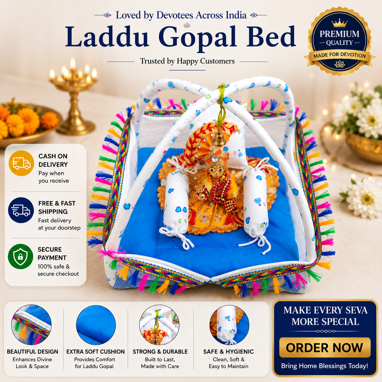 Laddu gopal Bed
