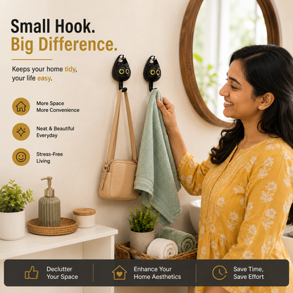 Cute Wall Hook Hangers (Pack of 2)