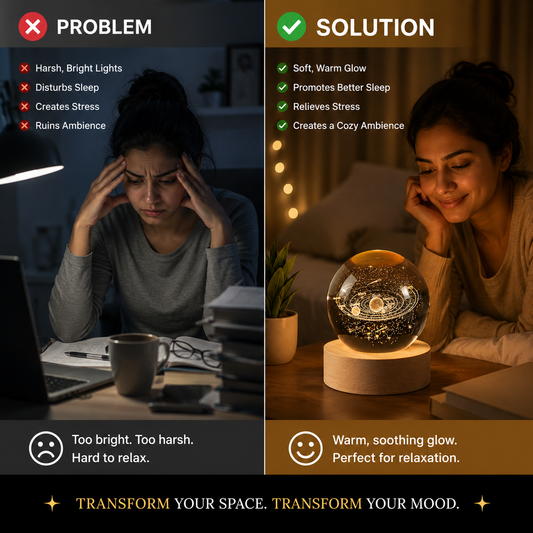 3D Crystal Ball Night Lamp – Galaxy Glow Decor