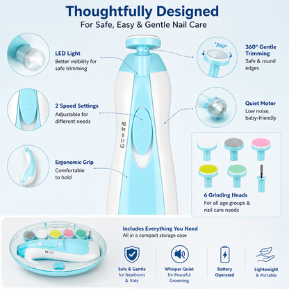 Electric Nail Trimmer Set For Baby