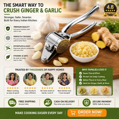 Ginger Garlic Press Crusher  Masher