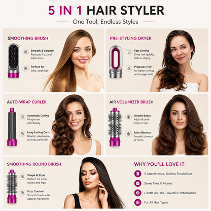 5-in-1 Hair Styler Airwrap Tool