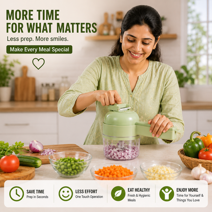 Portable Electric Vegetable Cutter Set