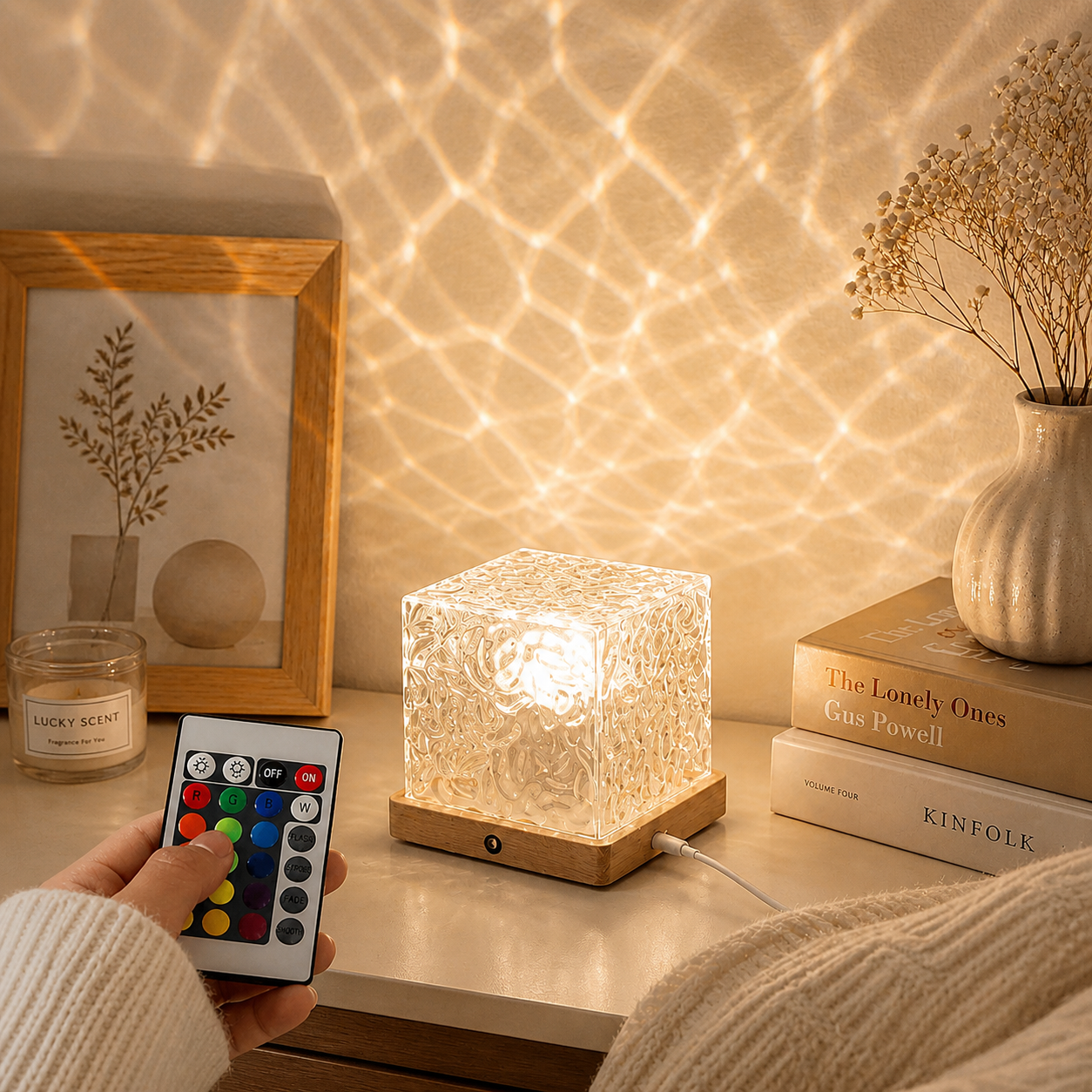 3D Ocean Wave Projector Lamp – Romantic LED Night Light