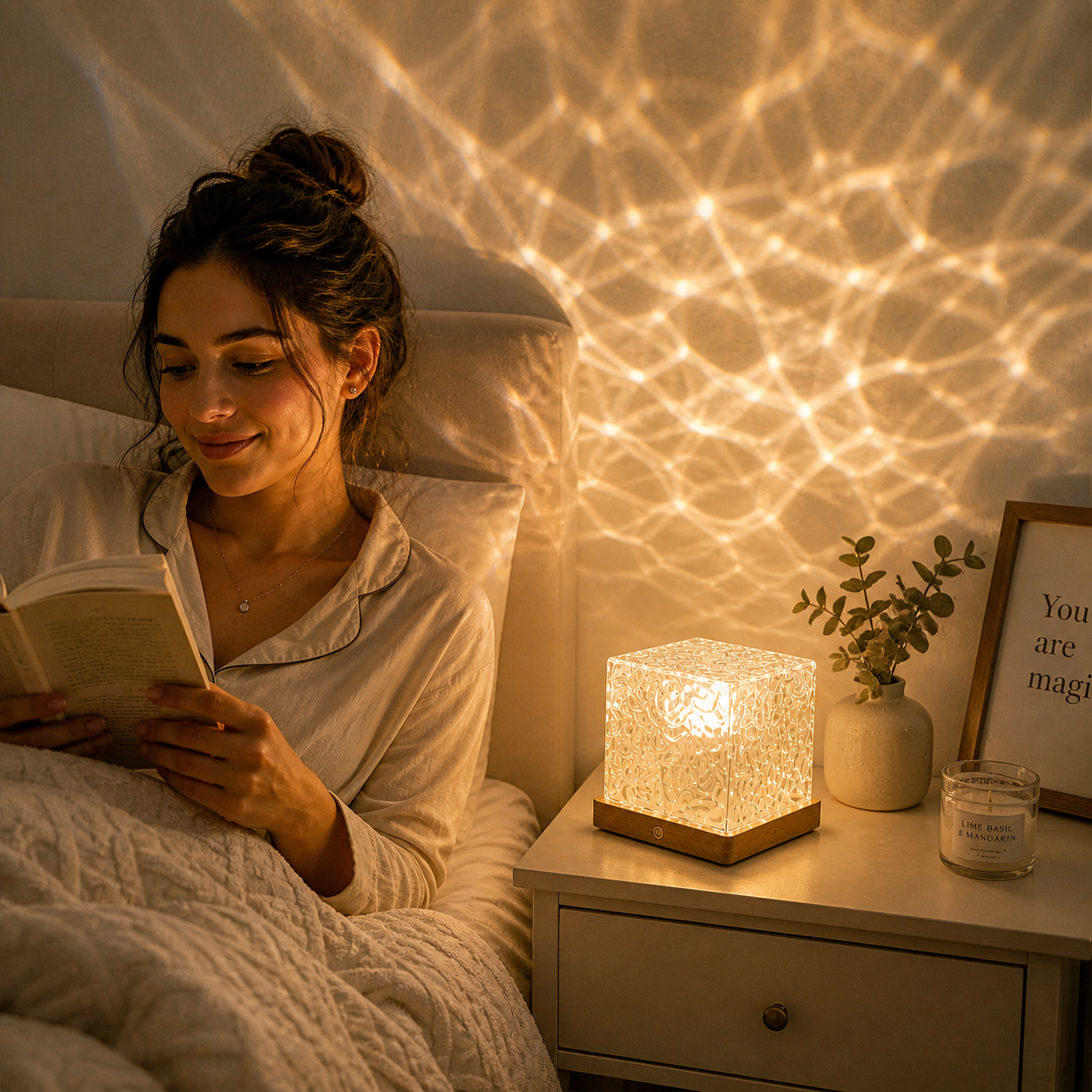 3D Ocean Wave Projector Lamp – Romantic LED Night Light